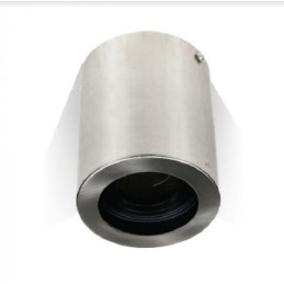 Portafaretto LED Montaggio a Plafone Rotondo per lampadine GU10 Colore Nichel Satinato Orientabile sku 3629 LT1685 ABM SRLS® ...