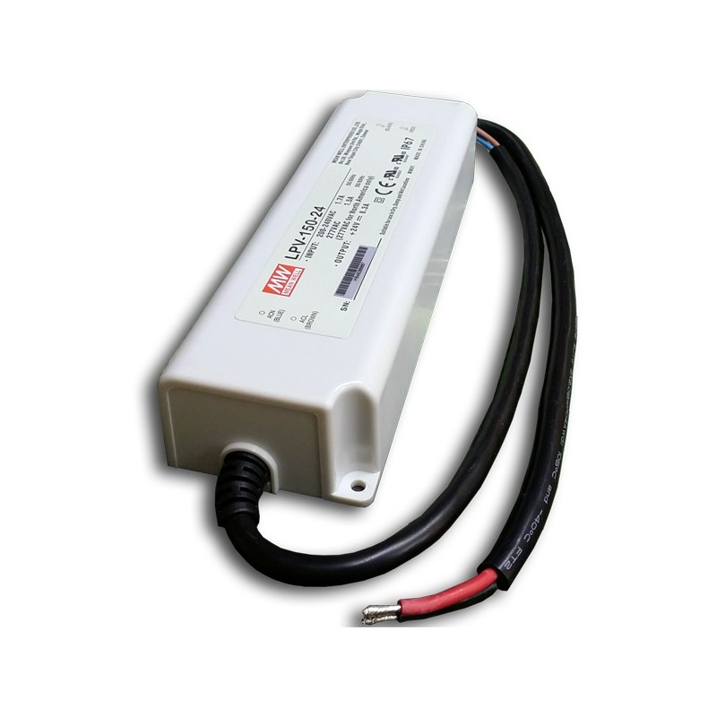 Gasiashop - LPV-150-12 - ALIMENTATORE DRIVER LED MEANWELL LPV-150-12  TENSIONE COSTANTE DC12V 10A 150W SINGOLA USCITA IP67