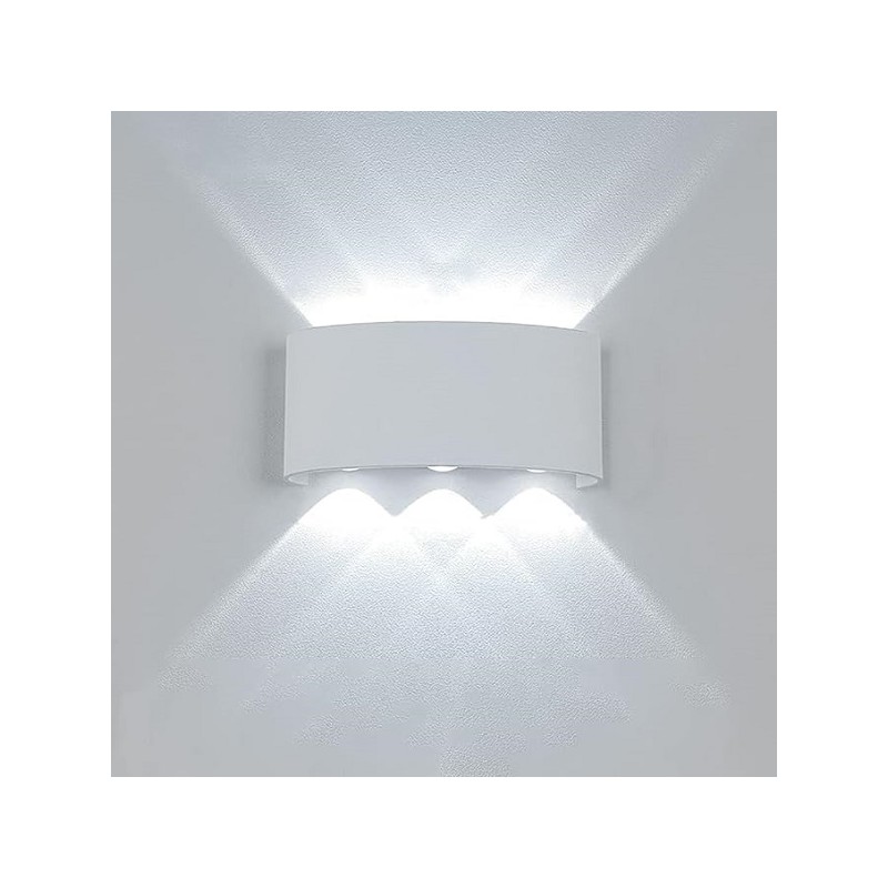 Applique bianco da esterno LED 16W CROWN IP65 luce up&down LUCE FREDDA 6500K ES68-BF LT3498 UNIVERSO PER USO ESTERNO IP65 19,...