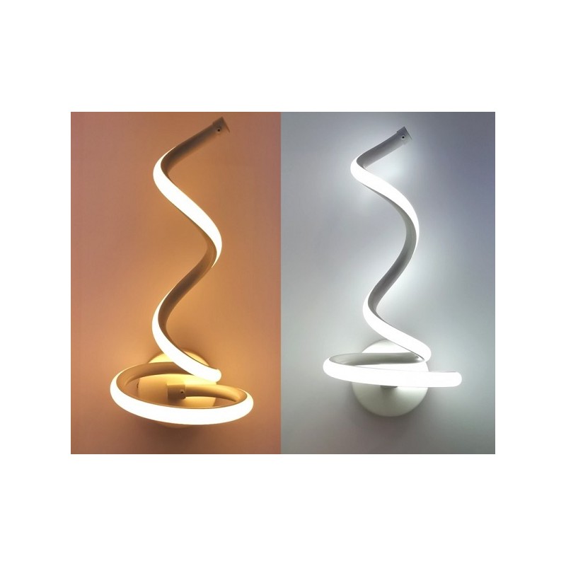 APPLIQUE LAMPADA DA PARETE A LED SPIRALE 12 WATT LUCE NATURALE 4000