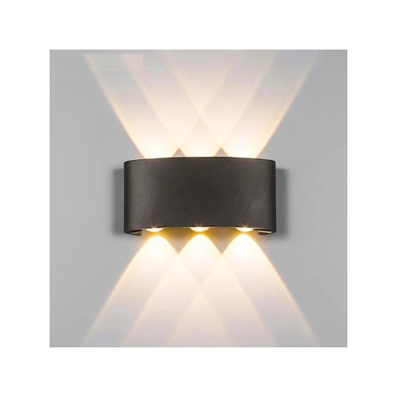 Applique nero da esterno LED 16W CROWN IP65 luce up&down LUCE CALDO 3000KES68-NC LT3659 UNIVERSO PER USO ESTERNO IP65 19,39 €