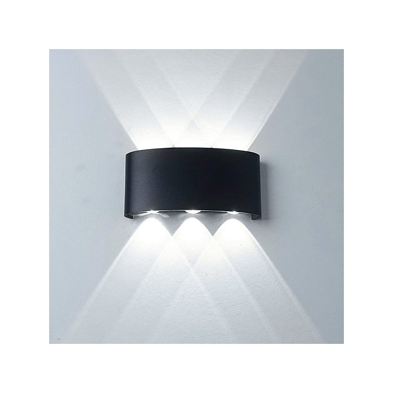 Applique nero da esterno LED 16W CROWN IP65 luce up&down LUCE FREDD