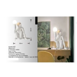 Applique Per Interni Creativa a Forma di Scimmia Illuminazione da appoggio Vintage D07 LT3068 UNIVERSO PER USO INTERNO IP33 5...