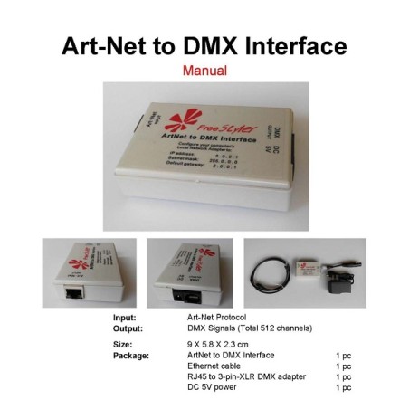 Art-Net to DMX INTERFACCIA FREESTYLE Interface LT2345 ABM SRLS® EFFETTI LASER PAR FUMO BOLLE DMX 128,10 €