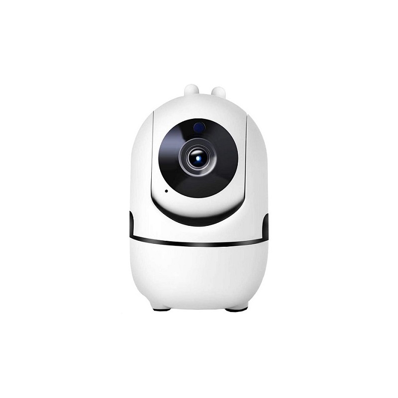 Camera di Videosorveglianza Interno IP WiFi PTZ 2MP 1080px Visione Notturna Sensore Movimento Autotrack 2 Canali Audio SD 64G...