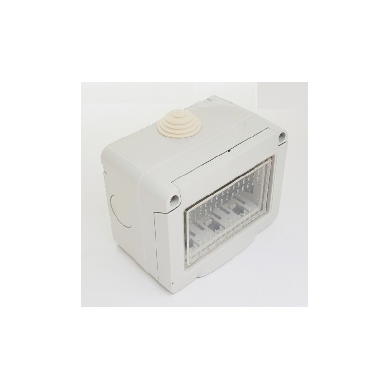 Cassetta esterna idrobox 3 moduli compatibile Btcino Living IP55 scatola impermeabile TOTS8203B LT3031 ABM SRLS® BOX QUADRI E...