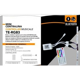 CENTRALINA CON TELECOMANDO PER STRISCE A LED RGB - MUSICALE - BLUETOOTH TE-RGB3 LT3637 UNIVERSO RGB e RGBW 6,83 €