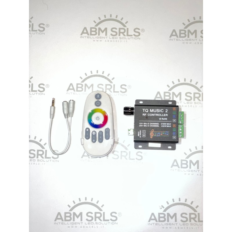 CENTRALINA RF RGB 3 USCITE A RITMO DI MUSCIA 12-24V RA-Music-02 LT083 ABM  RGB e RGBW 28,79 €