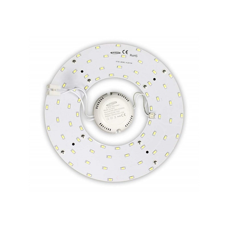 Circolina corona led 5730 modulo circolare di ricambio neon per plafoniere luce fredda 6500k 54 watt ca-54-f LT2323 ABM SRLS®...