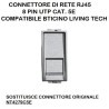 CONNETTORE RJ 45 ETHERNET UTP 5E compatibili bticino living TOT823A GRIGIO LT1295 ABM SRLS® compatibili bticino living 3,42 €