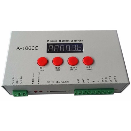 Controller DMX pixel RGB k1000c supporta 2048 led DMX512 5-24V carta SD LT997 ABM  DIGITALI PIXEL SPI 67,71 €