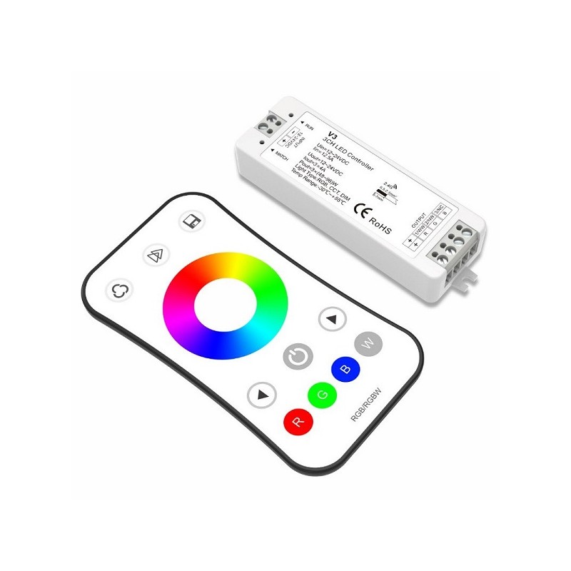 CONTROLLER RGB V3 RF 2,4GHZ TOUCH 12V/24V 144W/288W V3+R8-1SKYDANCE LT1750 ABM SRLS® RGB e RGBW 29,89 €