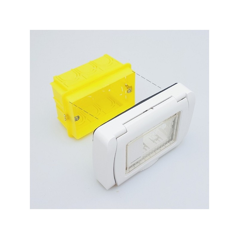 Coperchio Idrobox compatibile Living light IP55 autoportante esterno impermeabile TOTS8003B LT3040 ABM SRLS® BOX QUADRI E CAS...