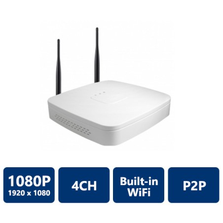Dahua NVR4104-W WIFI NVR 4 Channel Smart Mini ONVIF Network Video Recorder LT3363 ABM SRLS® TELECAMERE IP WIFI NVR DAHUA 99,92 €