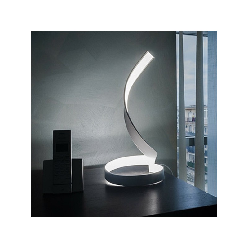 Lampada da tavolo led moderna a spirale curva 12 watt luce da comodino bianca 6500k D05-BF LT3627  LAMPADE DA TAVOLO 27,67 €