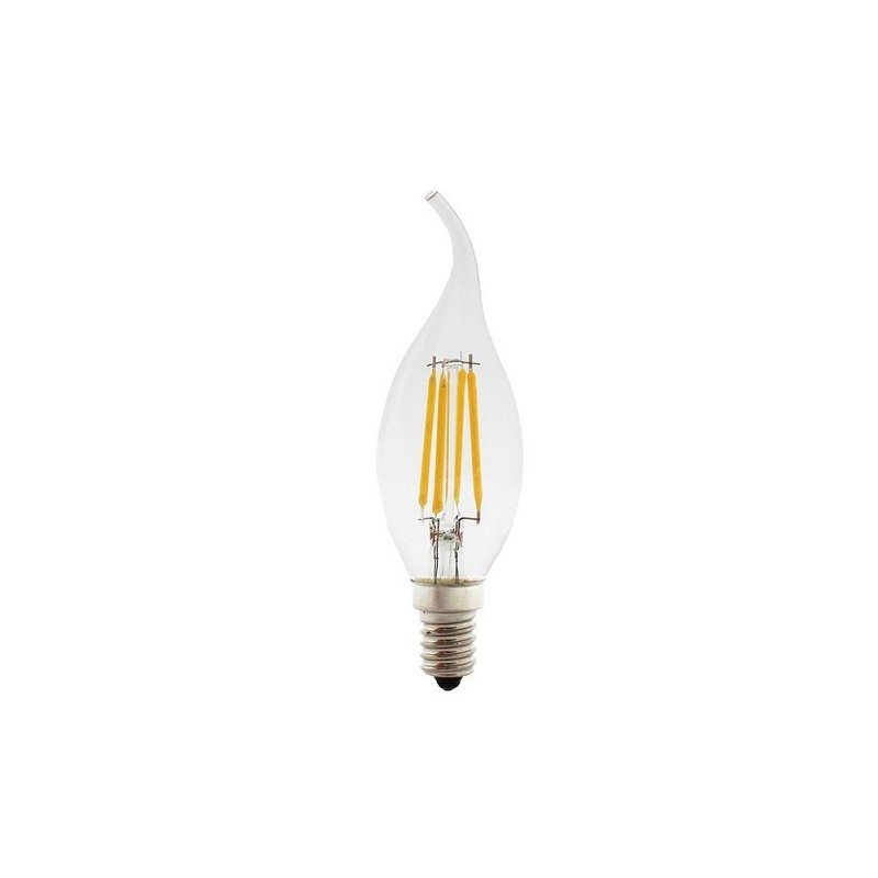 Lampadina LED C35 Colpo Di Vento E14 4W 3000 K luce CALDA 440lm Trasparente C35A-TC LT3548  E14 1,84 €