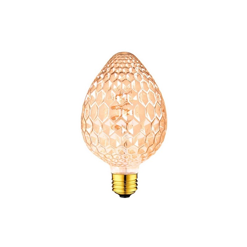 Lampadina LED vintage E27 4W Ovale sfaccettato a filamento Bianco C