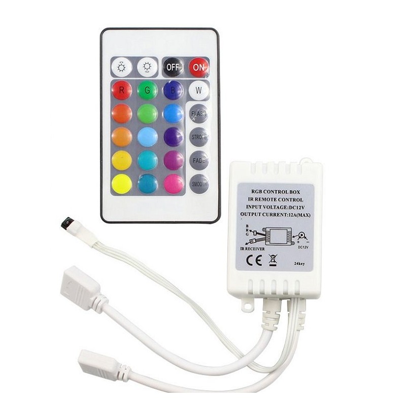 Mini Centralina a infrarosso Rgb Controller IR 2 uscite Per strip L