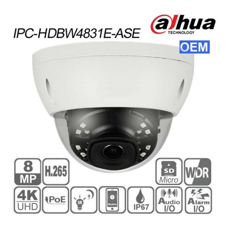 Network Camera IP 6MP POE HDBW4631E-ASE audio in STARVIS IR Mini Dome LT3064 ABM SRLS® TELECAMERE IP WIFI NVR DAHUA 148,60 €