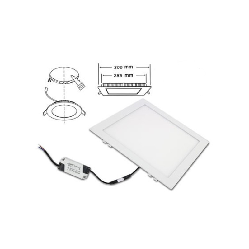 Pannello slim quadrato 30W 3000-3500k eurostarled foro 28 cm est 30cm LT1606 ABM SRLS® PANNELLI SLIM A INCASSO 7,69 €