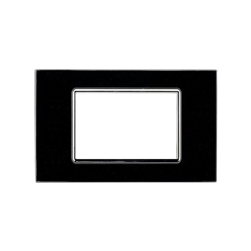 PLACCA 4 MODULI 504 VETRO NERO COMPATIBILE BTICINO LIVING tot8004bl-2 LT1305 ABM SRLS® compatibili bticino living 8,33 €