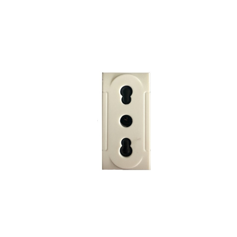 Presa Bivalente 2P + T 10A TOT818B - BIANCO.Compatibile Btcino Living LT1260 ABM SRLS® compatibili bticino living 1,54 €