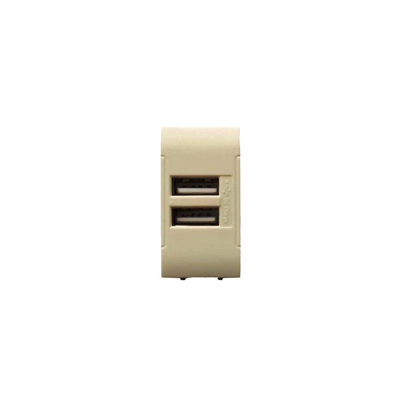 PRESA USB DA INCASSO DOPPIA 2A COMPATIBILE LIVING TOT821B BIANCO LT1287 ABM SRLS® compatibili bticino living 6,41 €