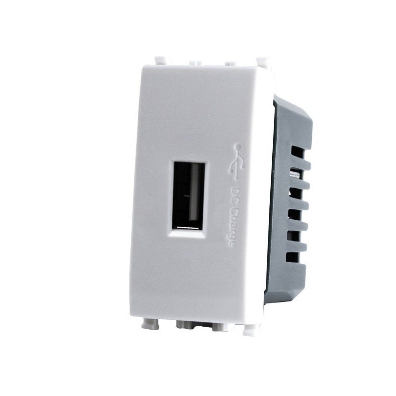 PRESA USB UN USCITA 5V 2 AMP COMPATIBILE VIMAR PLANA TOT629B COLORE BIANCO LT2775 ABM SRLS® COMPATIBILI VIMAR PLANA 7,05 €