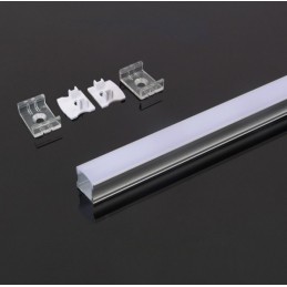 Profilo in Alluminio per Strip LED (Max l: 12,5mm) Copertura Satinata SKU 3354 LT3002 ABM SRLS® PROFILI LED PER STRISCE 5,22 €