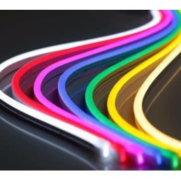 Strip led GIALLO flessibile effetto neon flex 12V ( confezione da 5 metri ) U-12v-G LT3019 ABM SRLS® USO ESTERNO IP65 13,42 €