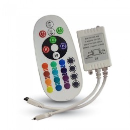 V-TAC VT-2472 Controller per Strip LED RGB con Telecomando 24 Tasti a Infrarossi - SKU 3625 LT2632 ABM SRLS® RGB e RGBW 6,54 €