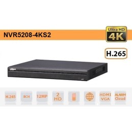 Videoregistratore IP NVR 8 canali 1U 4K e H.265 Pro NVR5208-4KS2 IP 8Ch 2HDD 12V I\O Allarmi \I\O Audio \RS232 LT3063 ABM SRL...