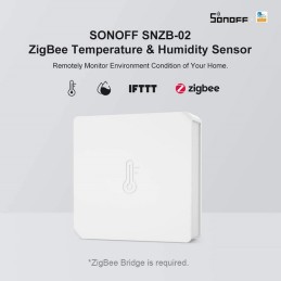 ZigBee Mini Sensore SONOFF SNZB-02 interno di temperatura e umidità per il controllo del clima della stanza,SONOFF ZigBee Bri...
