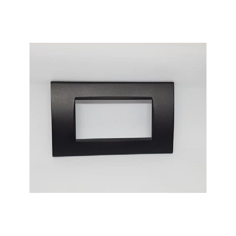 Placca per supporti 504 colore nero, compatibile BTICINO living international tot 8004-2 LT2030 ABM SRLS® compatibili bticino...