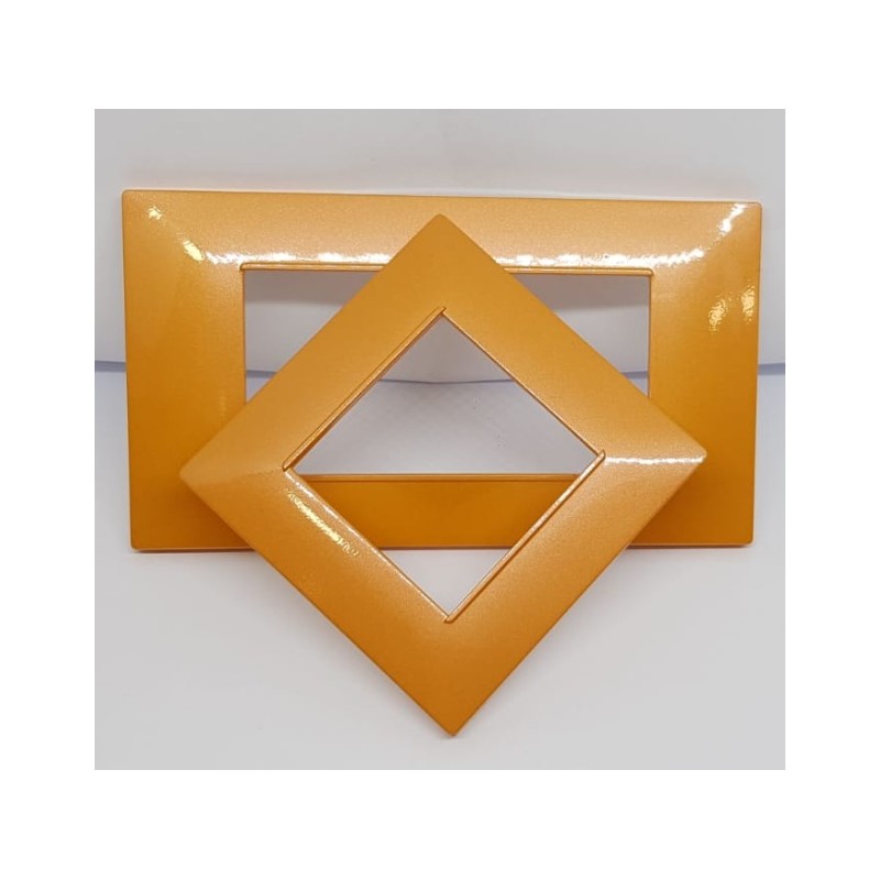 Placca per supporti 507 in plastica colore arancio, compatibile vimar plana codice totm6007-16 LT2681 ABM SRLS® COMPATIBILI V...