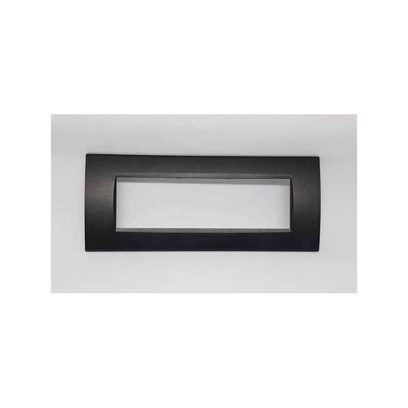 Placca per supporti 507 colore nero, compatibile con living international tot 8007-2 LT2010 ABM SRLS® compatibili bticino liv...