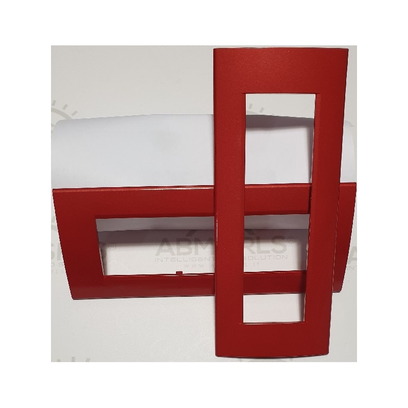 Placca per supporti 507 colore ROSSO, compatibile con living international tot 1007-15 LT3428 ABM SRLS® compatibili bticino l...