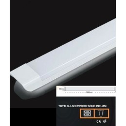 Plafoniera Led Slim 54W 120 cm Bianco CALDO 3000K PF-120C LT3698  PLAFONIERE A LED 15,37 €