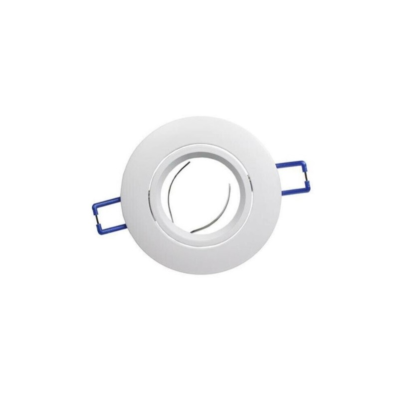 Porta faretto bianco orientabile rotondo per lampadine GU10P12-GU10-B LT3711  PORTA FARETTI SPOT 3,07 €