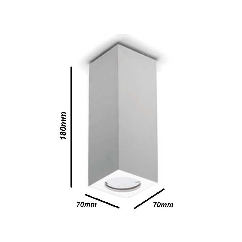 Porta Faretto in Gesso Cubo18 + attacco GU10 + molla LT1048 ABM SRLS® PORTA FARETTI IN GESSO 9,22 €