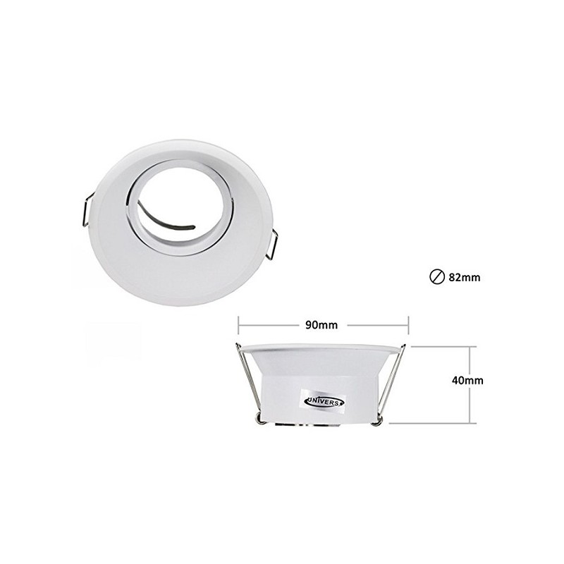 Porta faretto universo P13-GU10-B rotondo BIANCO LT1535 ABM SRLS® PORTA FARETTI SPOT 4,31 €