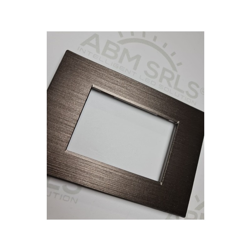 Placca per supporti 503 in plastica colore marrone, compatibile vimar plana codice totm6003SL-7 LT3868 ABM SRLS® COMPATIBILI ...
