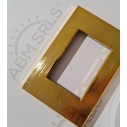 Placca per supporti 503 in plastica colore oro, compatibile vimar plana codice totm6003SL-5 LT3859 ABM SRLS® COMPATIBILI VIMA...