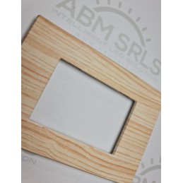 Placca per supporti 504 in plastica effetto legno, compatibile vimar plana codice totm6004SL-17 LT3863 ABM SRLS® COMPATIBILI ...