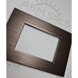 Placca per supporti 504 in plastica colore marrone, compatibile vimar plana codice totm6004SL-7 LT3869 ABM SRLS® COMPATIBILI ...