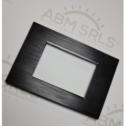 Placca per supporti 503 in plastica colore nero, compatibile vimar plana codice totm6003SL-2 LT3878 ABM SRLS® COMPATIBILI VIM...