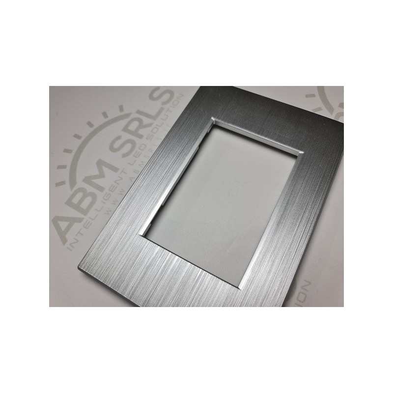 Placca per supporti 507 in plastica colore grigio, compatibile vimar plana codice totm6007SL-9 LT3874 ABM SRLS® COMPATIBILI V...