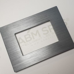 Placca per supporti 503 in plastica colore grigio scuro, compatibile Matix codice totm5003SL-8 LT3914 ABM SRLS® COMPATIBILI M...