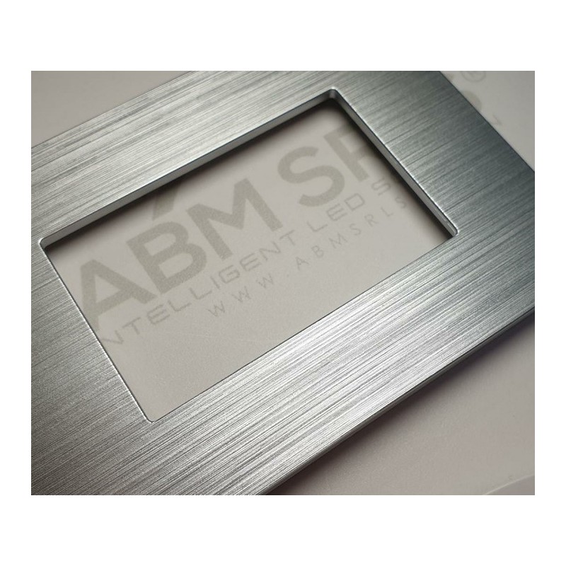 Placca per supporti 503 in plastica colore grigio, compatibile Matix codice totm5003SL-9 LT3917 ABM SRLS® COMPATIBILI MATIX 2...