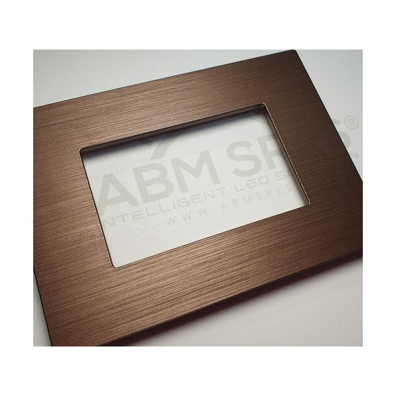 Placca per supporti 504 in plastica colore bronzo, compatibile Matix codice totm5004SL-14 LT3924 ABM SRLS® COMPATIBILI MATIX ...